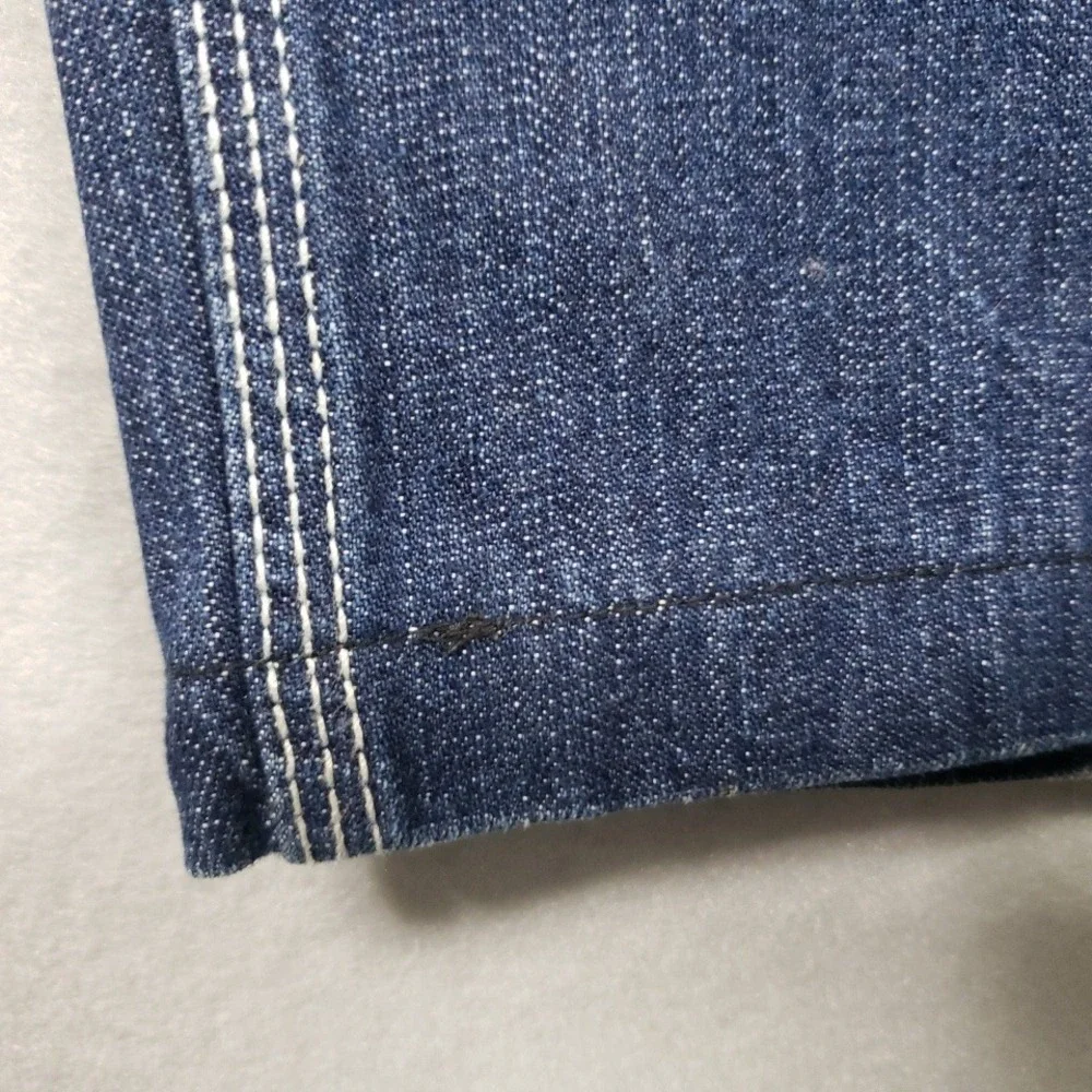 Liberty Blues Mens 42x30 Carpenter Jeans Dark Wash Blue Relaxed Fit Workwear